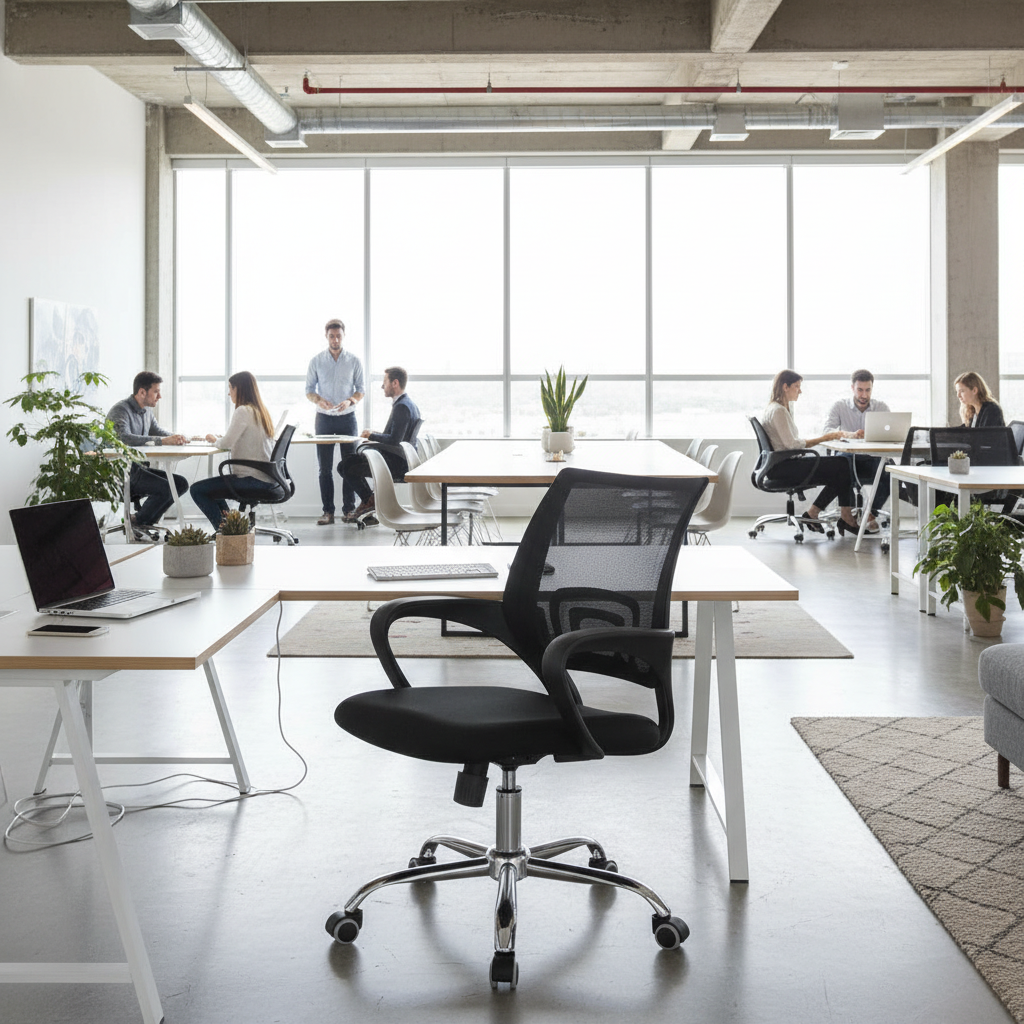 Low Back Mesh Office Chair UAE | Ergonomic Chrome Base with Tilt & Height Adjustment | IH 509