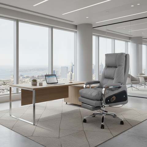 Executive Office Chair with Massage & Footrest - Dubai, Abu Dhabi, UAE