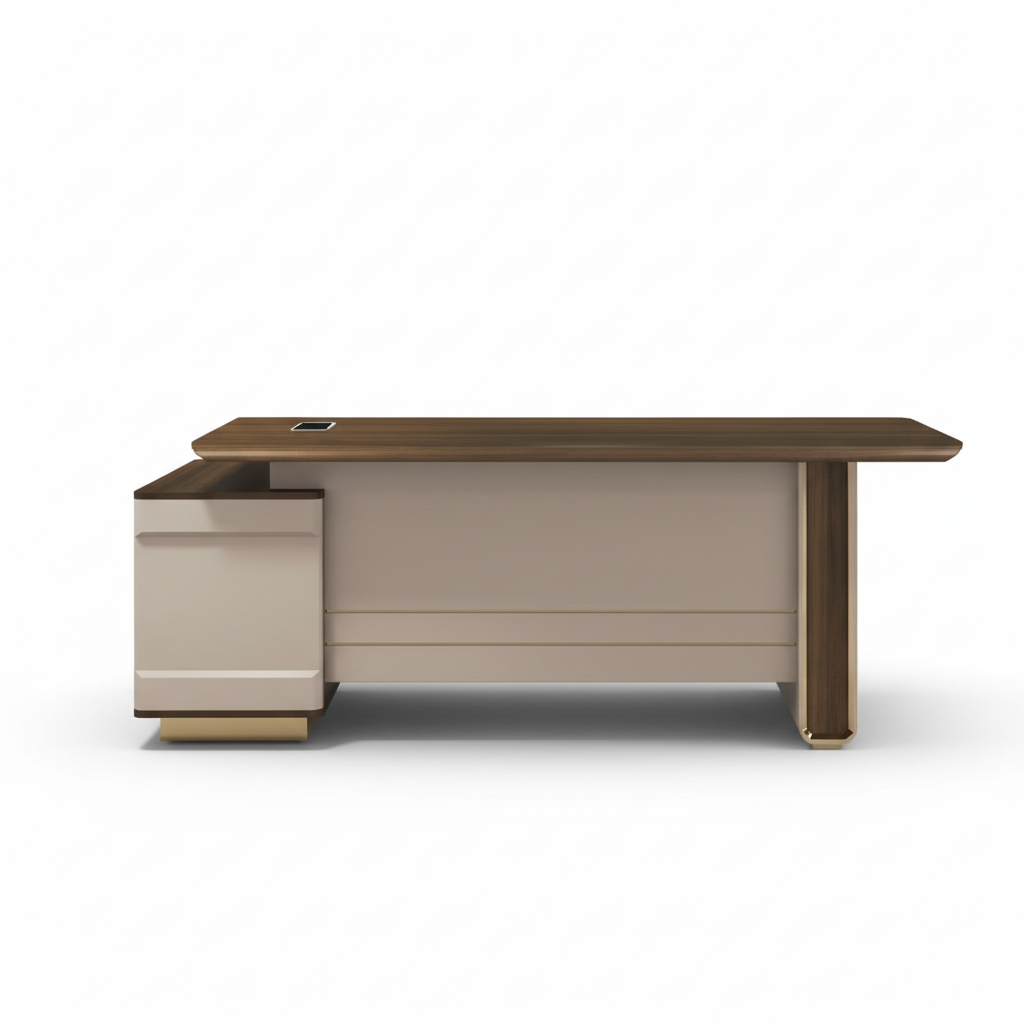 Executive Office Desk 200cm L-Shape - Modern Computer Desk with Storage Dubai UAE