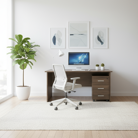 Office Desk with Drawer 120x60cm - Premium Melamine Work Table Dubai UAE