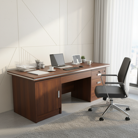 Office Desk 1.4m Golden Oak – Premium Executive Desk 140x70cm | UAE Delivery