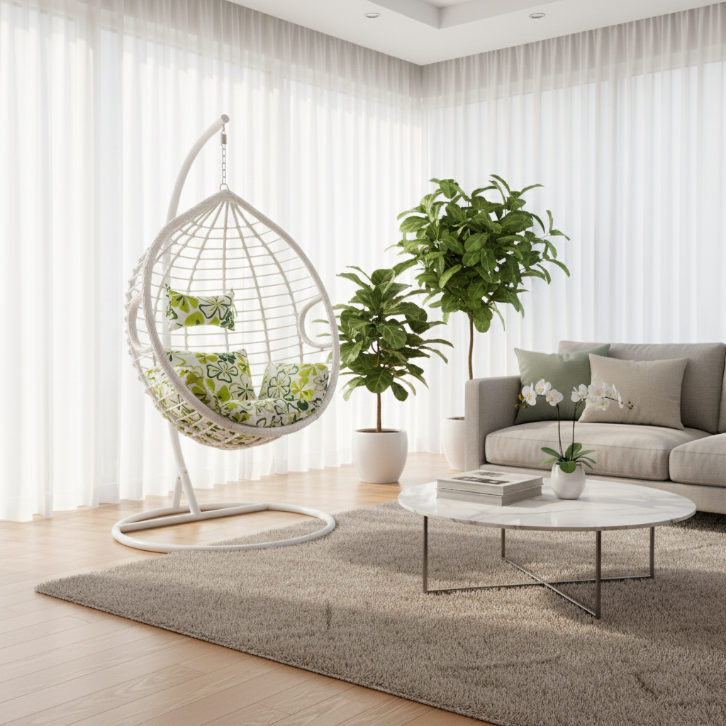 White Swing Chair | Premium Outdoor Seating UAE | IH 2006