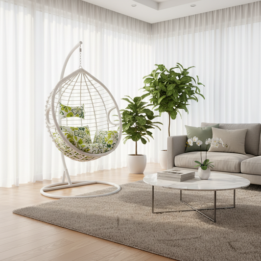 White Swing Chair | Premium Outdoor Seating UAE | IH 2006