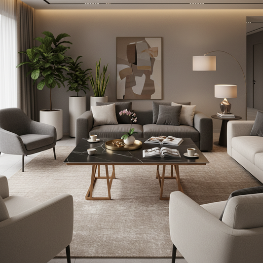 Coffee Table IH 7901-BK | Modern Black Coffee Table Dubai UAE