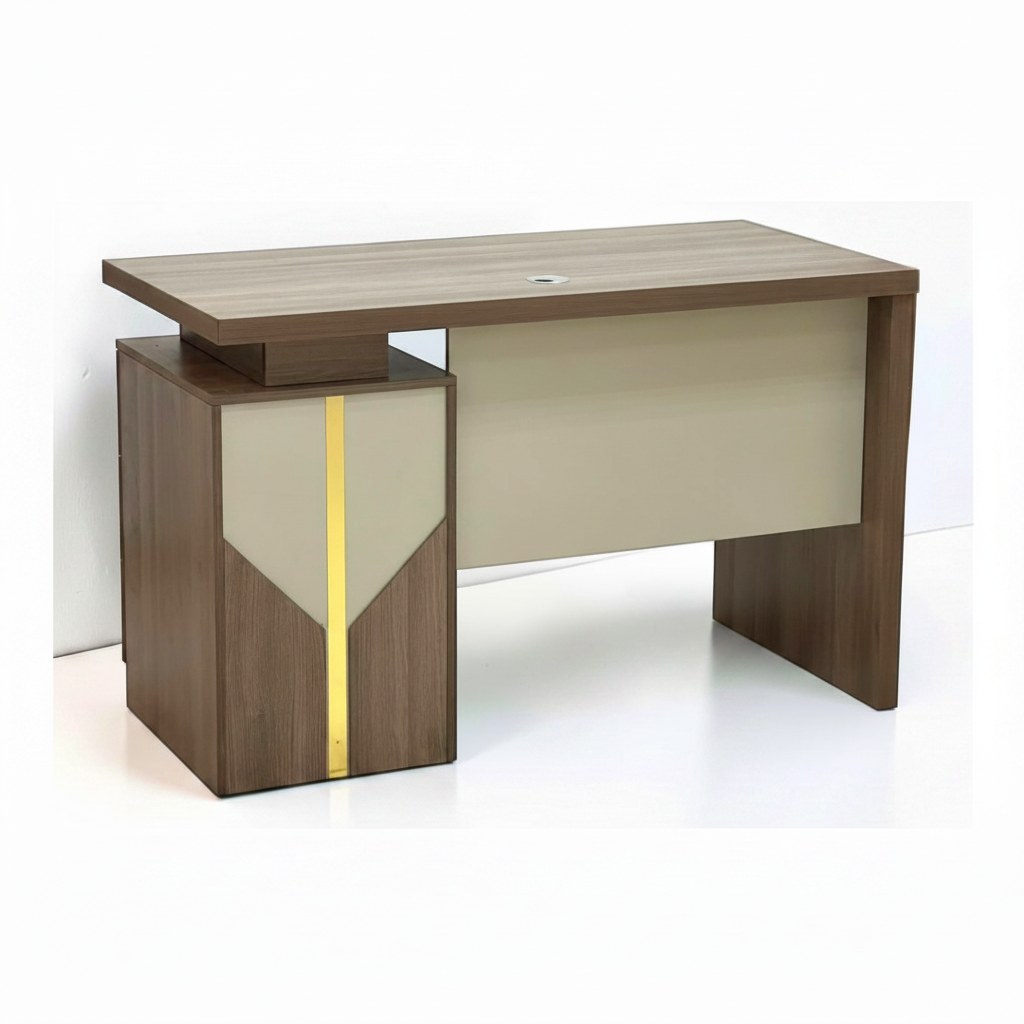 Walnut Office Desk 120cm White Background – Modern Executive Work Desk UAE IH-L852-WAL