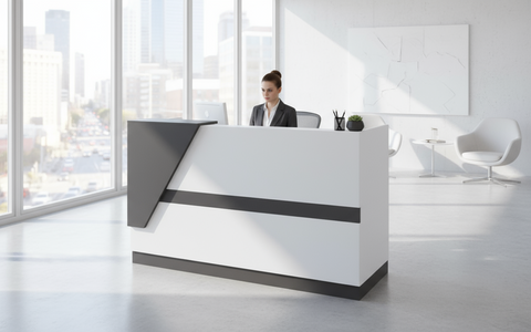 INFINI HOMES Reception Table UAE - Model RCP-140-WT 140x60x105cm Dubai Abu Dhabi Sharjah