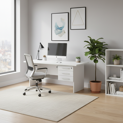 Office Desk White 120x60x75 cm | Premium Workstation UAE