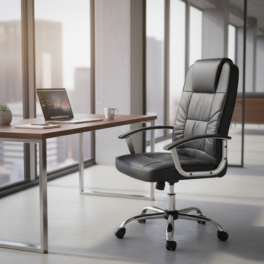 High Back Executive Office Chair PU Leather - Ergonomic Desk Chair UAE | IH 9947