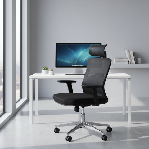 Ergonomic Mesh High Back Office Chair with Headrest UAE | Premium Executive Chair Dubai | IH 812-H