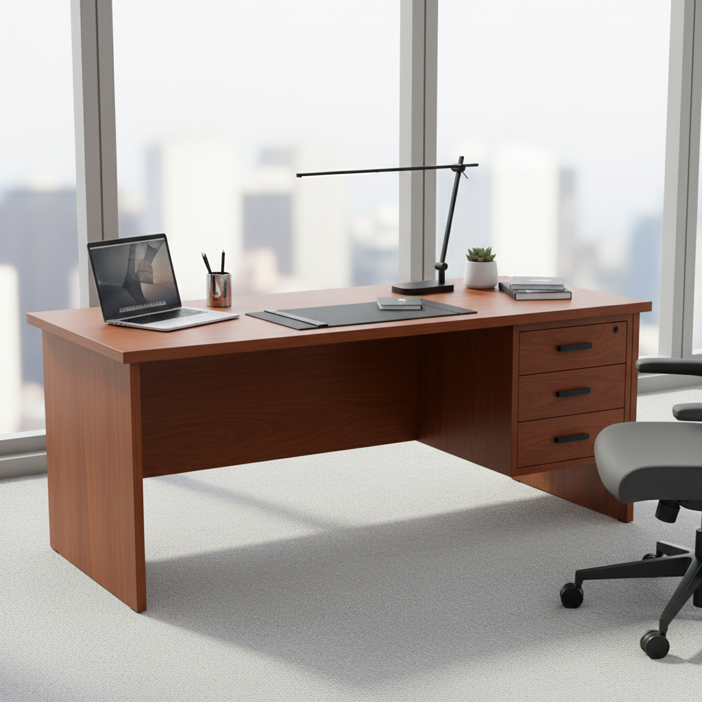 Office Desk Cherry Wood 160x74x75 cm | Premium Executive Desks UAE