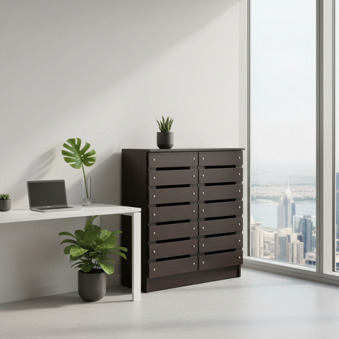 Premium Wenge Shelving Unit IH 512 | Office Storage UAE