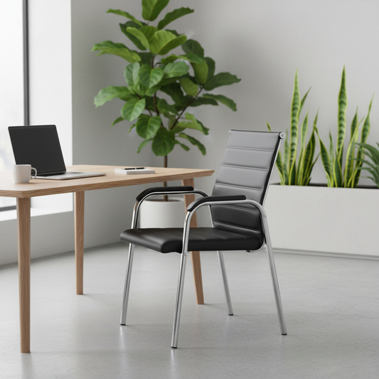 Premium PU Leather Visitor Chair UAE | Office Guest Seating Dubai | IH 3030