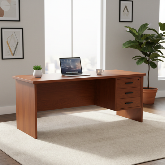 Office Desk Cherry Wood 160x74x75 cm | Premium Executive Desks UAE