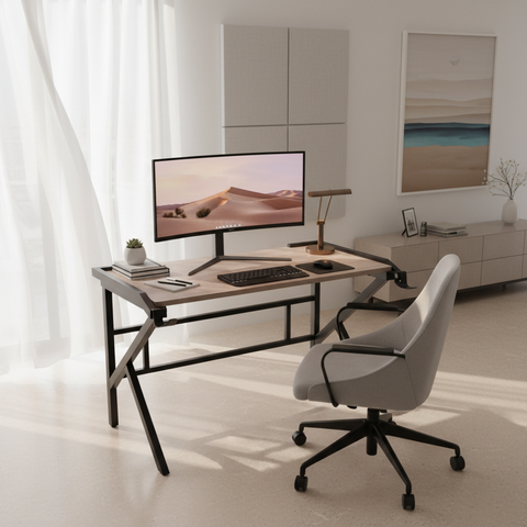 Gaming Table with LED Light Black 120x60x75cm | UAE-Wide Delivery