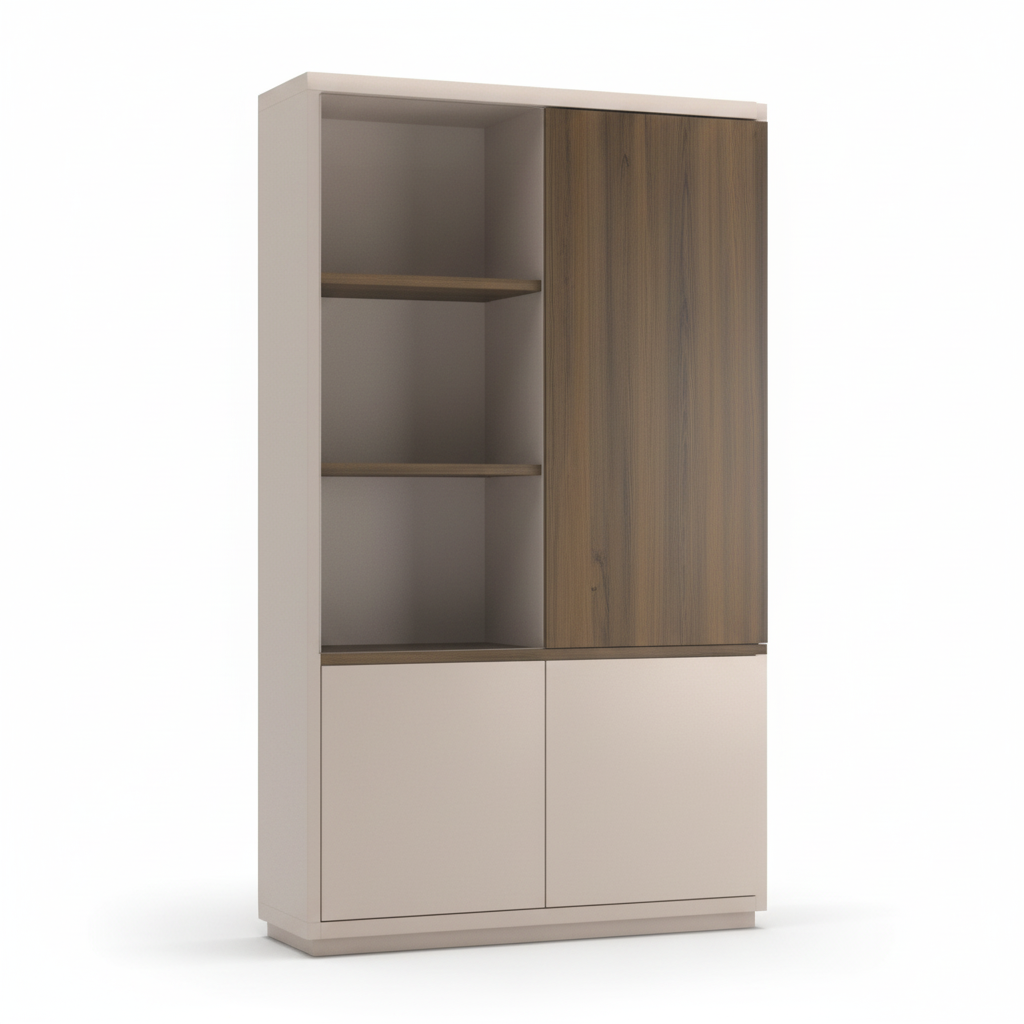 Book Shelf Cabinet 200cm with LED Lights - Modern Storage Unit Dubai UAE | Velora D305