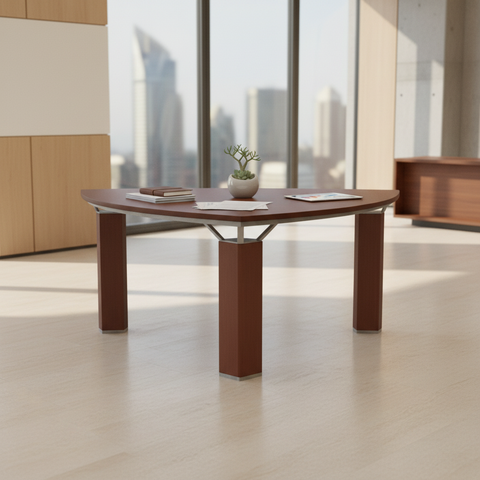 Meeting Table Cherry Wood 120x120cm | Premium Office Furniture UAE