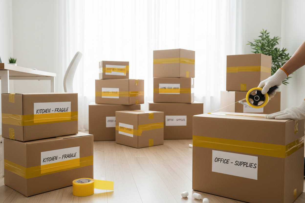 Yellow Tape – 70 Yards | Premium Packaging Tape by INFINI HOMES