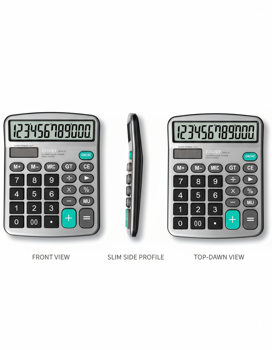 TRULY 837A Pro Metal Calculator - Professional Desktop Calculator