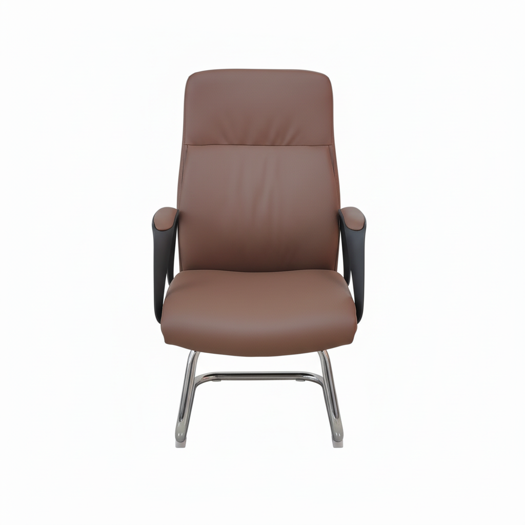 PU Visitor Chair IH 2005V – Brown | Premium Office Seating UAE