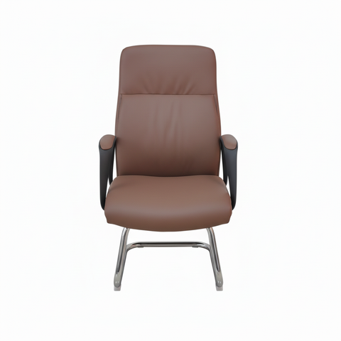PU Visitor Chair IH 2005V – Brown | Premium Office Seating UAE