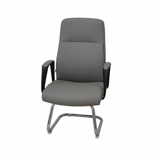 PU Visitor Chair IH 2005V | Grey | Premium Office Seating UAE