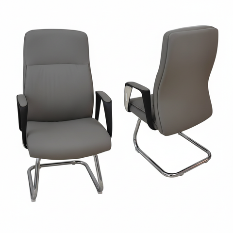 PU Visitor Chair IH 2005V | Grey | Premium Office Seating UAE