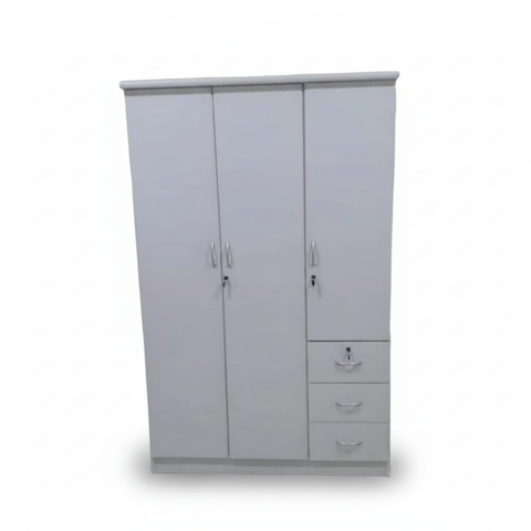 3-Door Wardrobe with Side Drawers IH-633 | INFINI HOMES