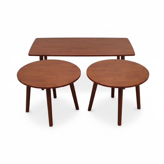 Coffee Table Set (1+2) | Premium Living Room Furniture UAE Cherry
