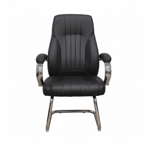 IH 923V PU Visitor Chair | Office Guest Seating UAE Black