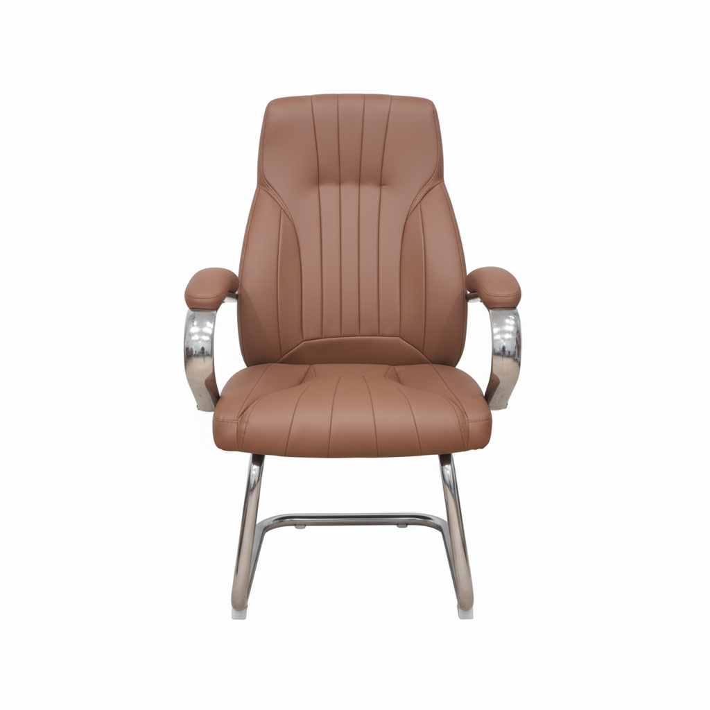 IH 923V PU Visitor Chair | Office Guest Seating UAE Brown
