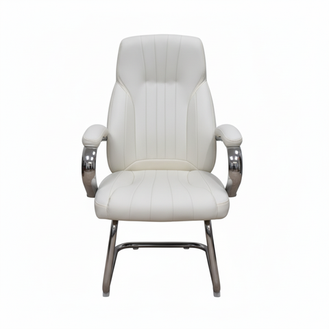 IH 923V PU Visitor Chair | Office Guest Seating UAE White