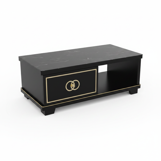 Glossy Black Center Table UAE | 120×60×45 cm | IH CT-171 – INFINI HOMES