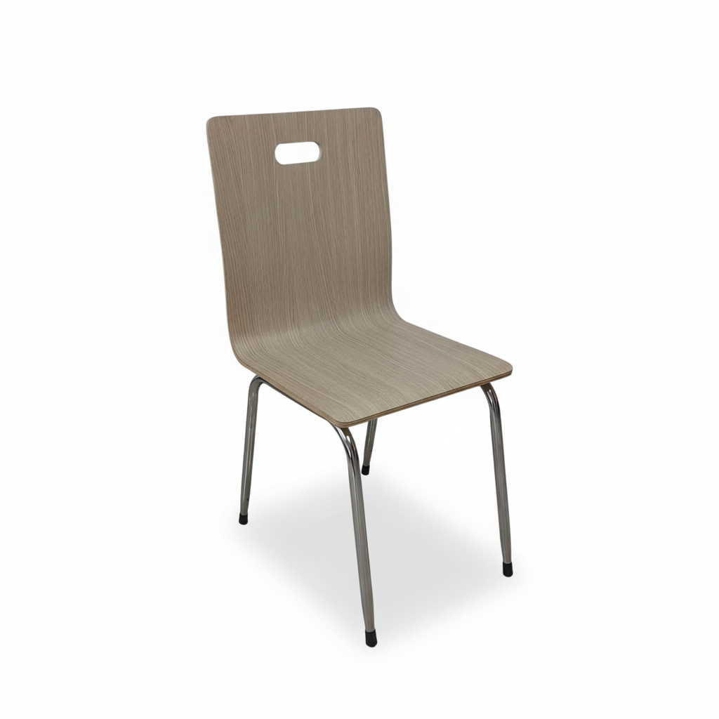Banquet Chair IH 065 – Wooden Frame with Steel Legs | Beech Finish