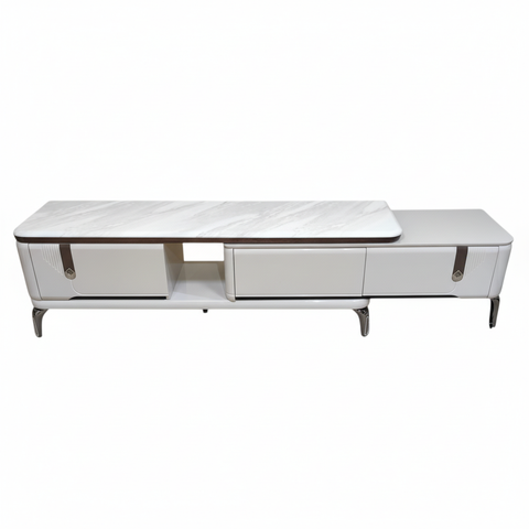 Marble Top High Gloss TV Stand | IH TV F3-17 | Premium Living Room Furniture UAE