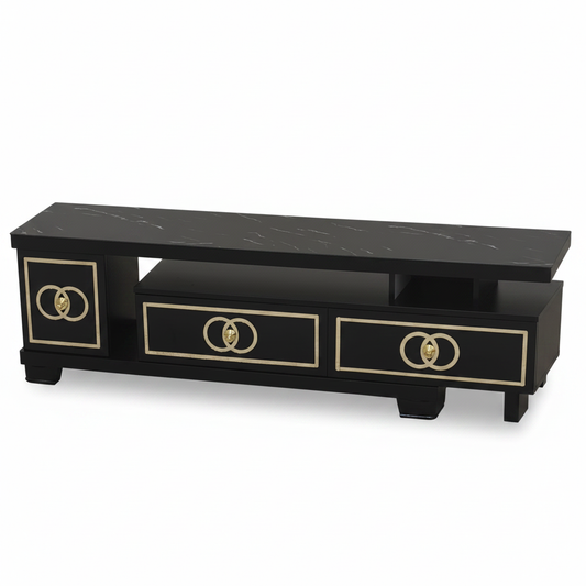 Glossy TV Stand | Black TV Console 150cm – INFINI HOMES UAE