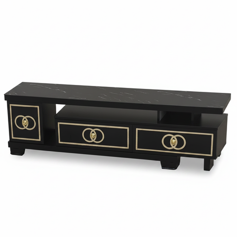 Glossy TV Stand | Black TV Console 150cm – INFINI HOMES UAE