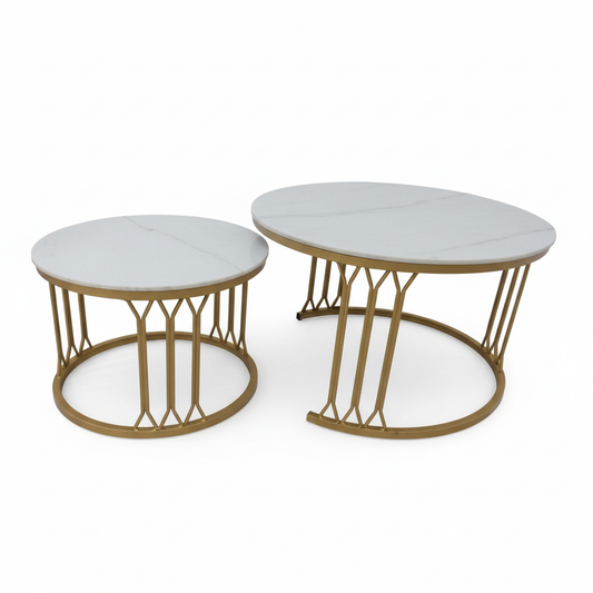 Sintered Stone Coffee Table Set (1+1) | IH 2502 | 70×70 & 50×50 cm