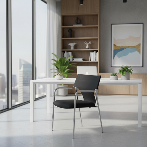 Premium Black Visitor Chair IH 089 BLK | UAE Office Furniture