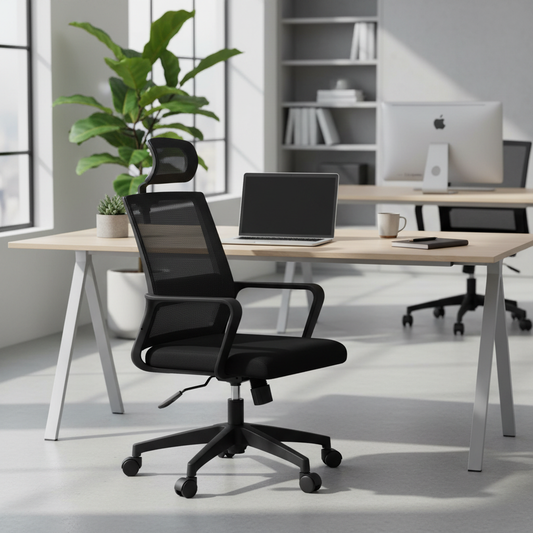 Ergonomic Office Chair with Headrest UAE | Medium Back Executive Chair Dubai | IH 5004