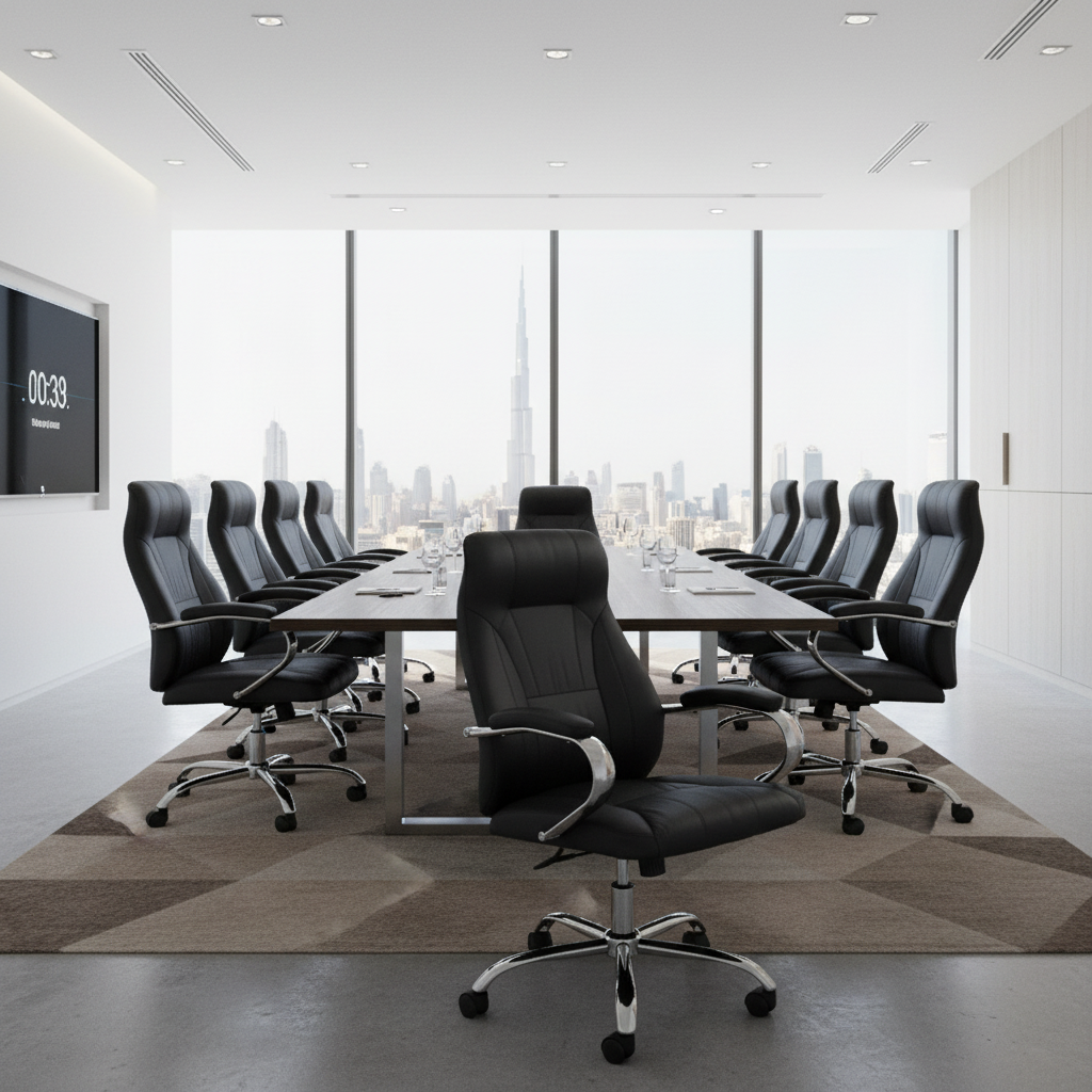 Executive Office Chair Black - High Back PU Leather Ergonomic Chair UAE | IH 923