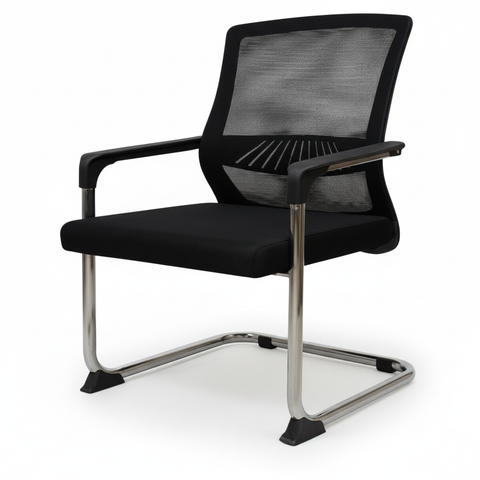 Mesh Back Visitor Chair with Chrome Base - Office Seating UAE | IH 822D