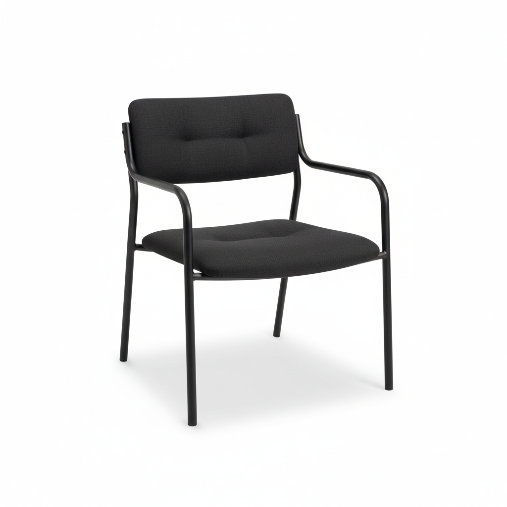 Visitor Chair Black IH 076 BLK | Premium Office Seating UAE