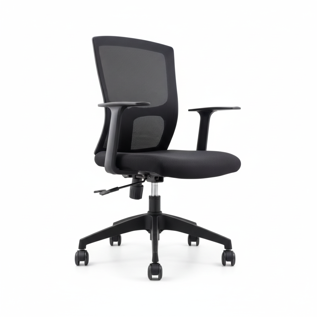 Office Chair Medium Back - Lotus MB Ergonomic Desk Chair with Nylon Base | UAE Stock