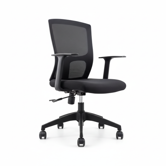 Office Chair Medium Back - Lotus MB Ergonomic Desk Chair with Nylon Base | UAE Stock