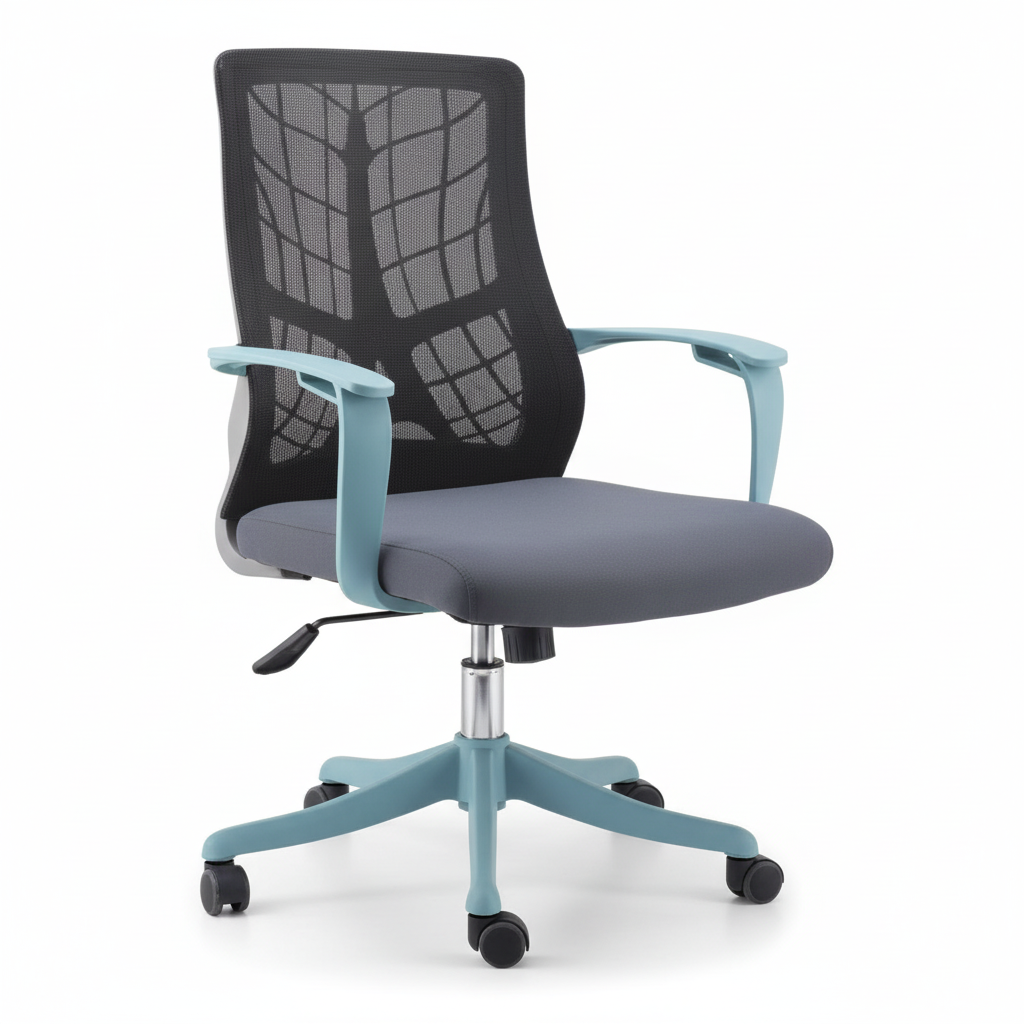 Medium Back Mesh Office Chair UAE | Ergonomic Chrome Base | Dubai Abu Dhabi | IH 8008M
