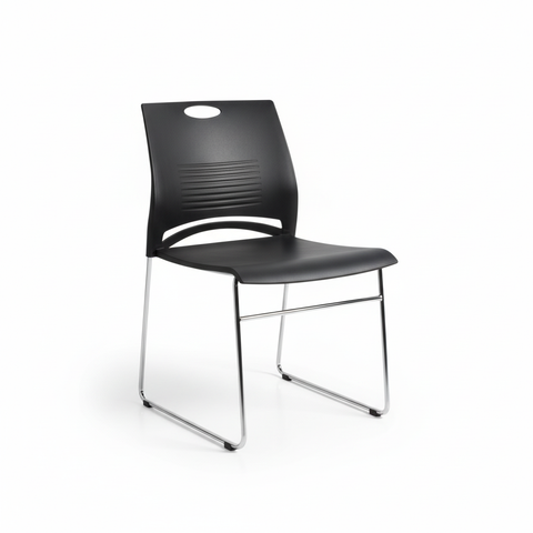 Stackable Visitor Chair with Chrome Base - Office Seating UAE | IH 7655
