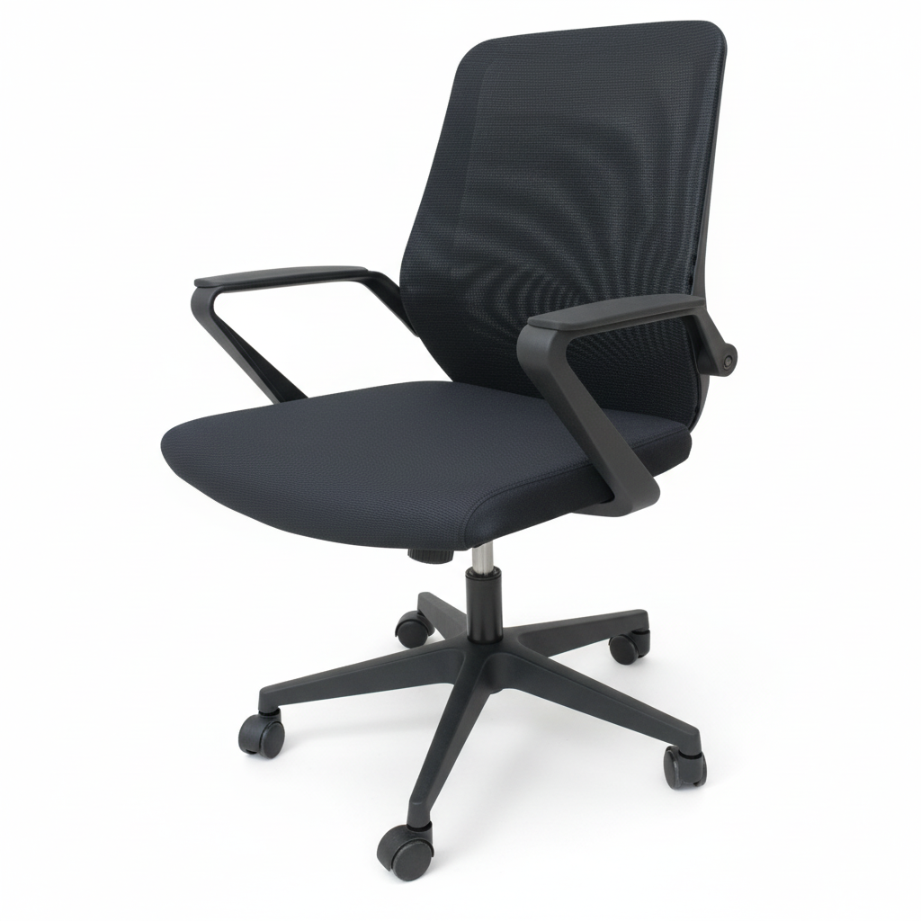 Medium Back Mesh Office Chair UAE | Ergonomic Desk Chair with Nylon Base & Casters | IH 306 GRY