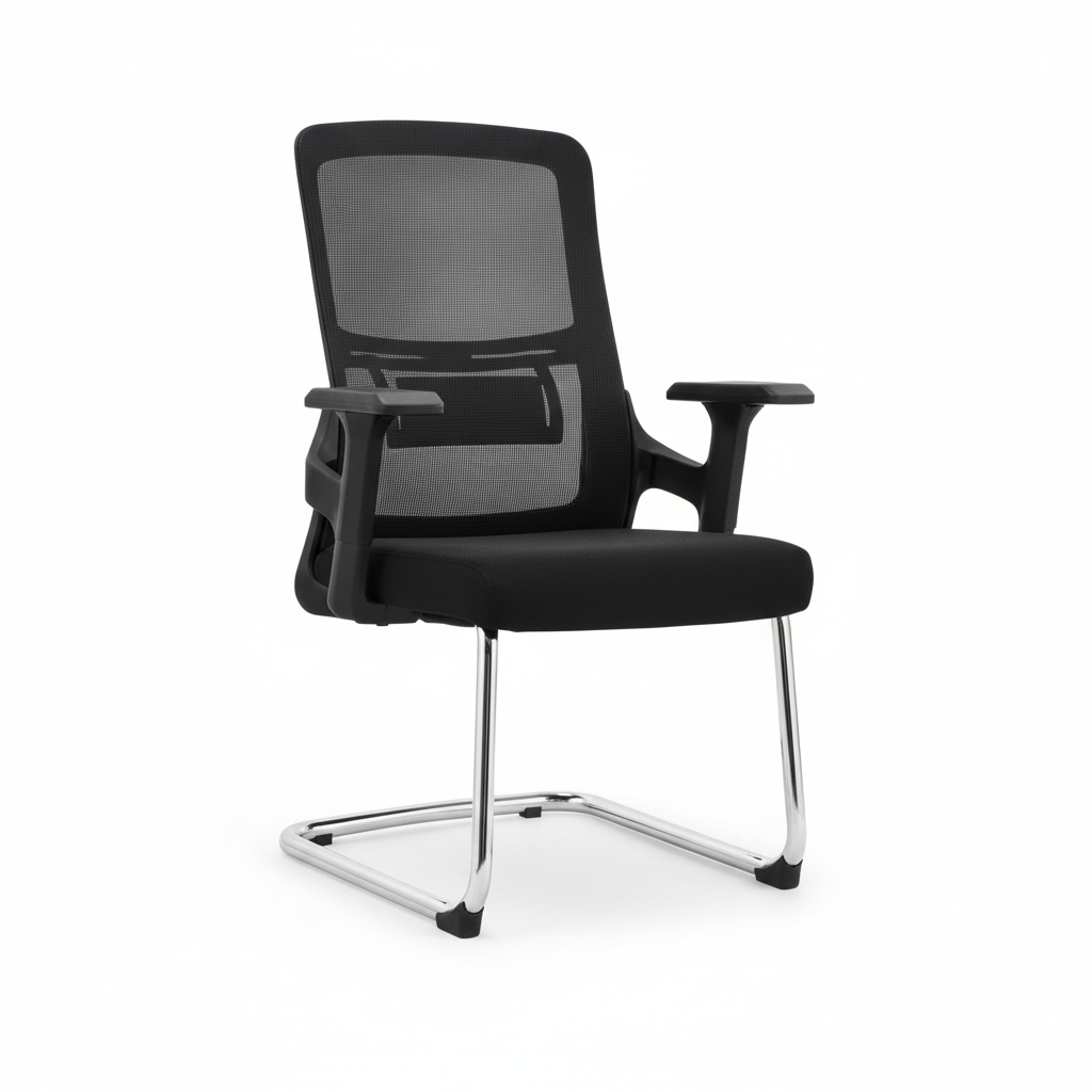 Office Visitor Chair Mesh Back Chrome Frame - Model Rock VC | UAE Stock