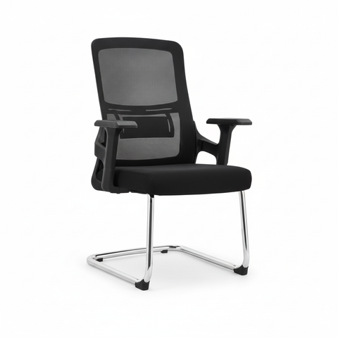 Office Visitor Chair Mesh Back Chrome Frame - Model Rock VC | UAE Stock