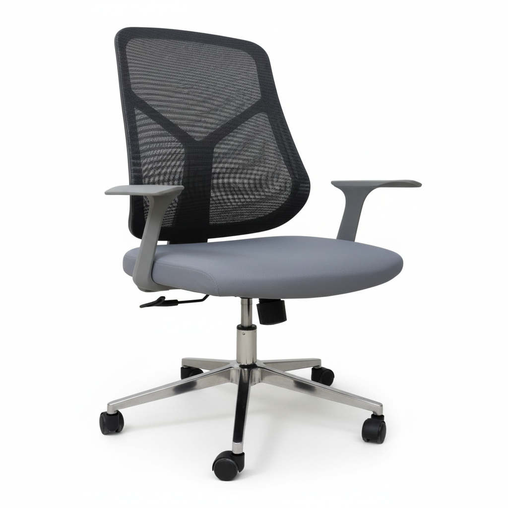 Medium Back Mesh Office Chair UAE | Ergonomic Chrome Base | Dubai Abu Dhabi